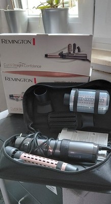 Remington Curl & Straight Confidence Warmluftbürste rotierend Set Roségold
