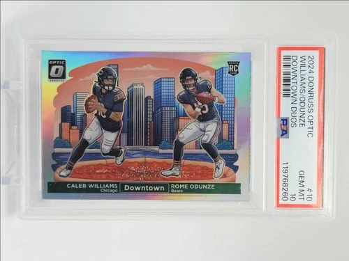 CALEB WILLIAMS ROME ODUNZE 2024 OPTIC DOWNTOWN DUOS ROOKIE RC PSA 10 Q1569