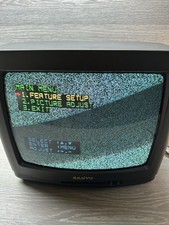 Vintage Sanyo DS13530 13" CRT TV RF Input Retro Gaming Tested Works