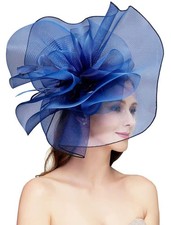 Women Fascinators Hat Tea Party Headband Wedding Cocktail Mesh Feather