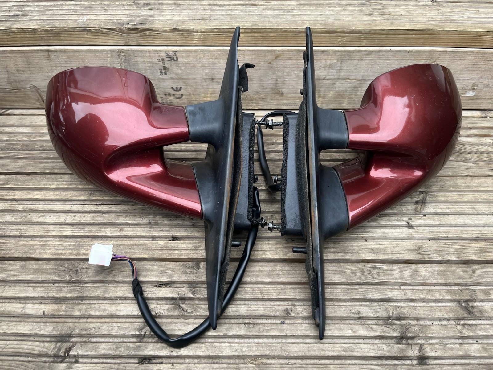 Par de espejos retrovisores de puerta Mazda RX8 Hagus en rojo mica cobre Evolve