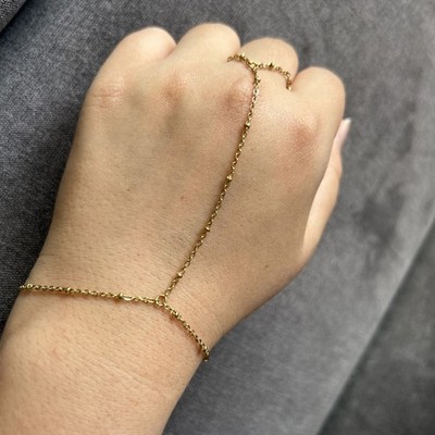 Sterling Silber Ring Kette Armband