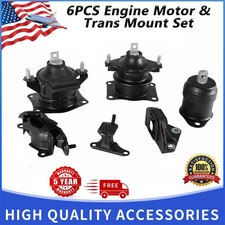 6PCS Motor AND Auto Trans Mount Kit Fit For 2003 2004-2007 Honda Accord V6 3.0L