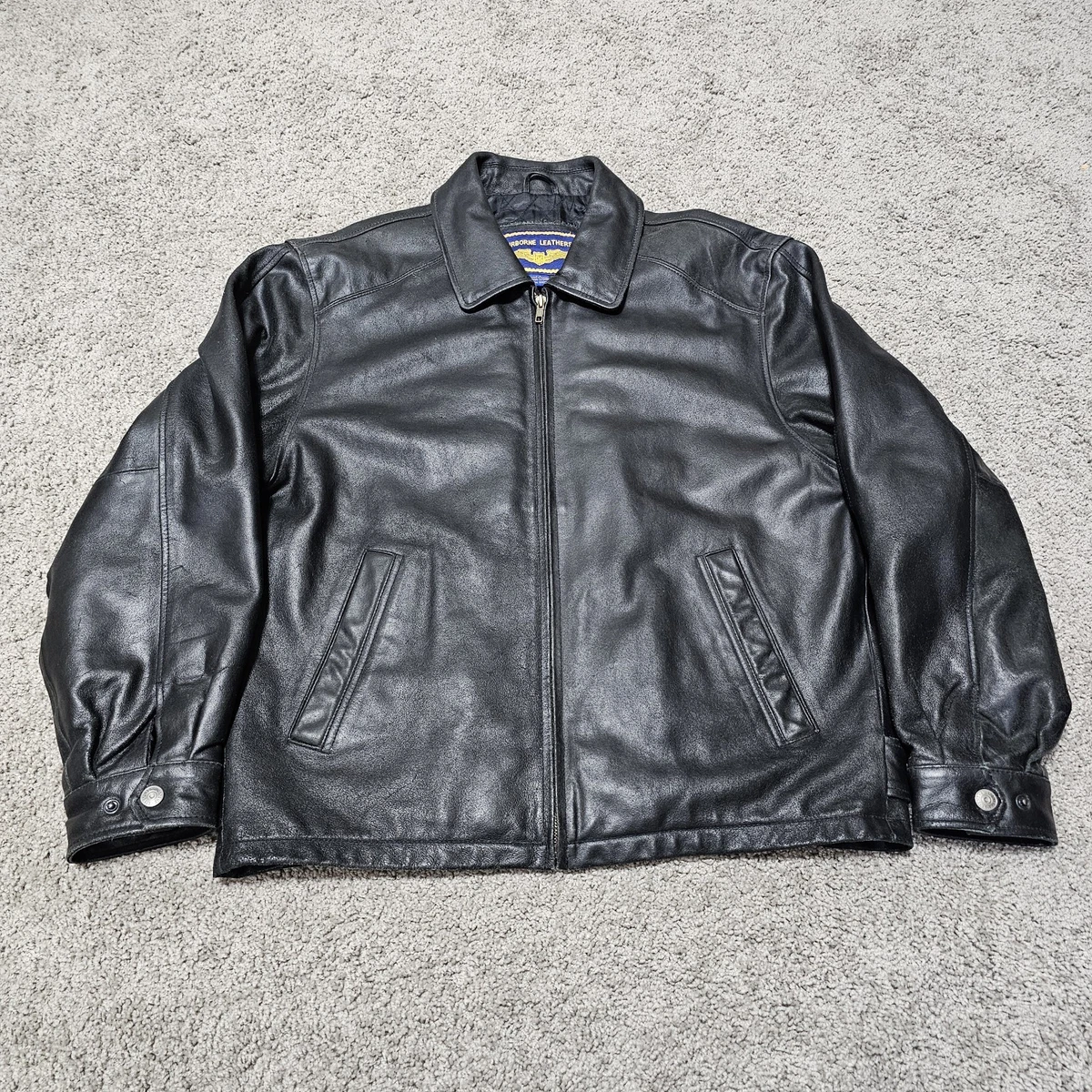 Nappa Leather Jacket In Men's Coats & Jackets for sale | eBay