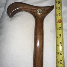 BRAZOS TWISTED WOOD WALKING CANE 34  RUBBER NO SLIP COVER ON BOTTOM