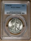 50c 1946-D Liberty Walking Silver Half Dollar PCGS MS65 Denver Mint * AvenueCoin