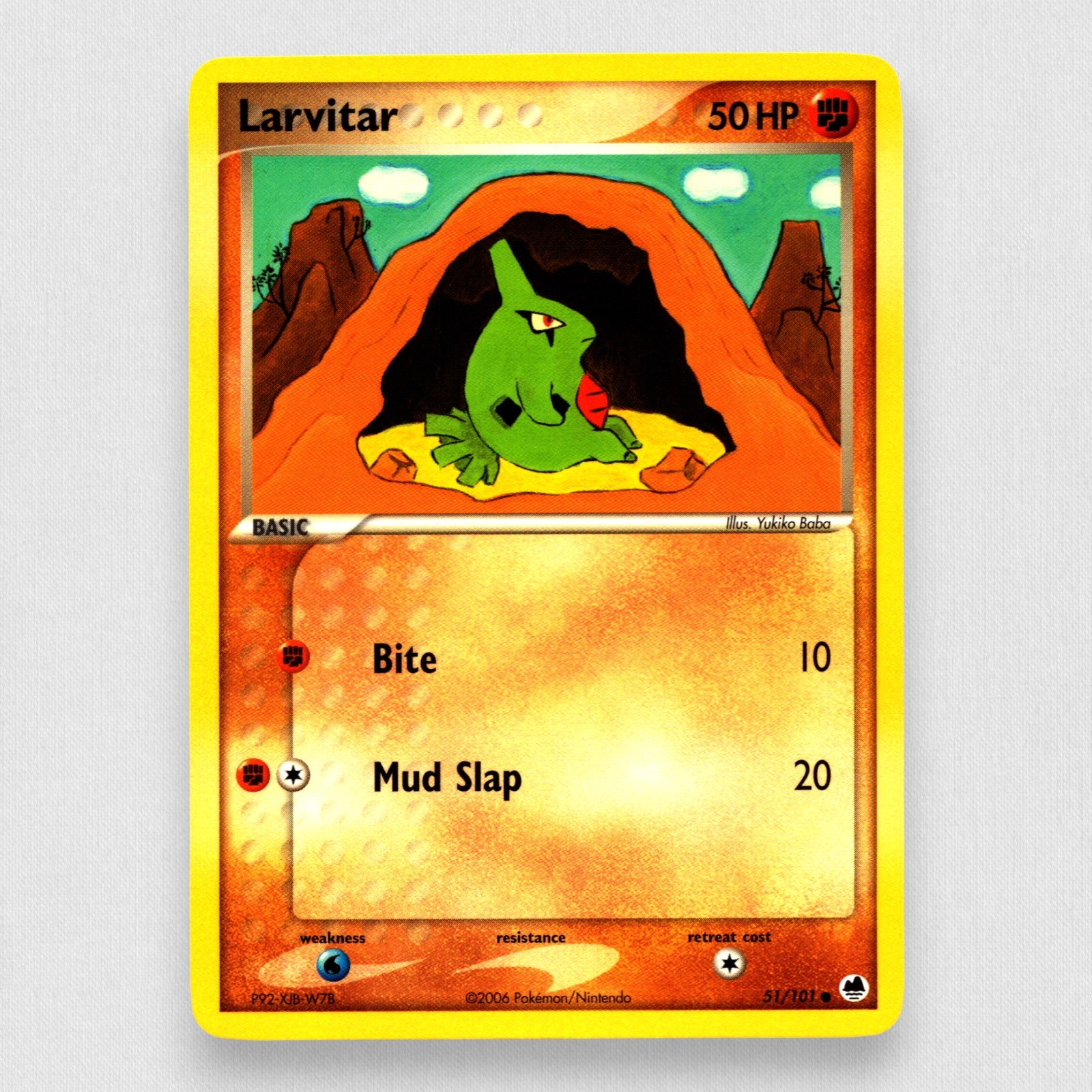Larvitar 51/101 Dragon Frontiers Regular Pokemon TCG NM