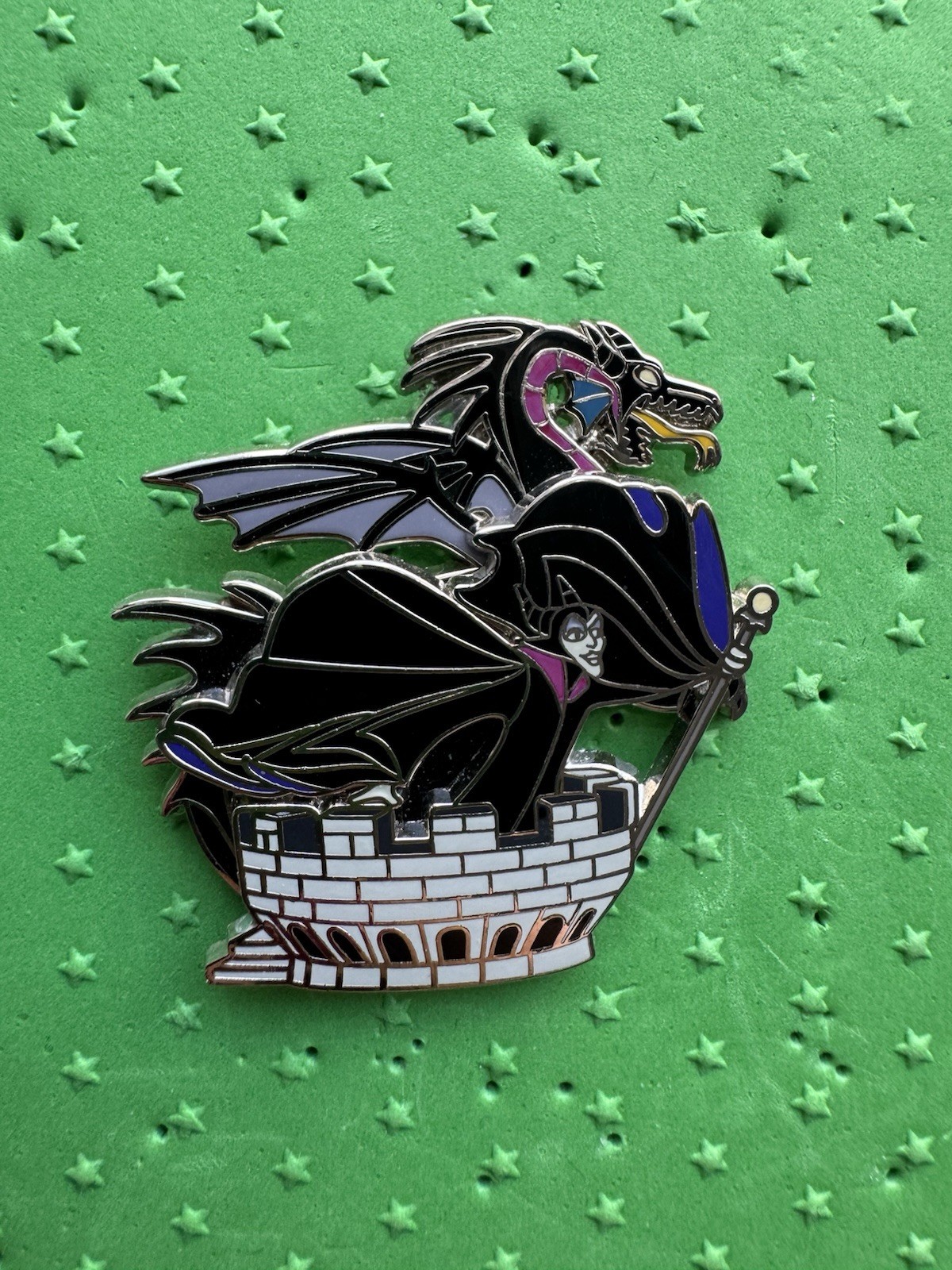 2006 Disney Maleficent and Dragon on Castle Turrents Pin
