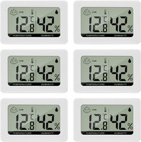 Hygrometer Thermometer Digital Mini Innen Temperatur Luftfeuchtigkeit 6 StüCke