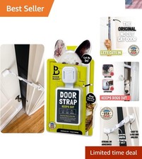 Pet Door Latch for Cats - Grey. Adjustable Cat Door Strap. Dog Proof Litter B...