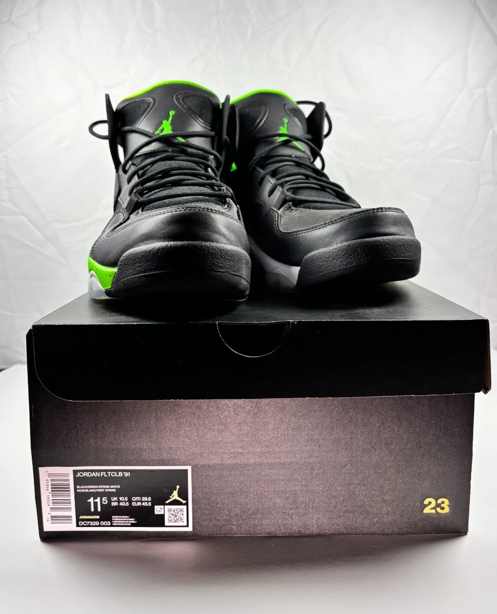 Jordan Flight Club 91 Black Green Strike | eBay