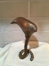Vintage Brass Candle Stick Holder Calla Lily
