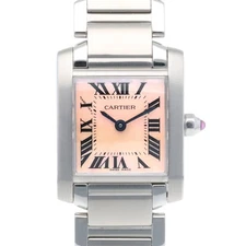 CARTIER Tank francaise SM Watches 3217 Stainless Steel Pink shell used