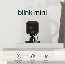 2 Pk Blink Mini Smart Security Camera Compact Indoor Plug-In, 1080p HD Video