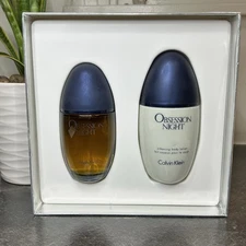 Calvin Klein Obsession Night 2 Pc Gift Set 3.4 oz EDP Spray & 6.7 oz Body Lotion