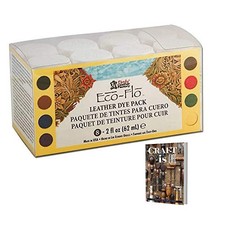 Tandy Leather Eco-Flo Leather Dye Pack 2650-05, 8 Dyes Set with FREE Postage
