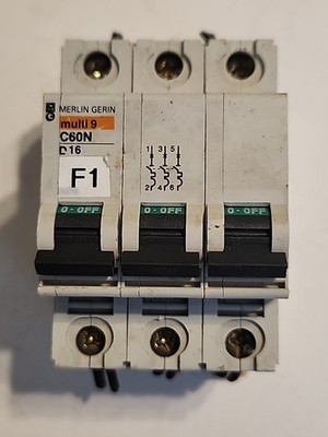 MERLIN GERIN C60N C16 MULTI 9 BREAKER 3 POLE - Free Shipping 