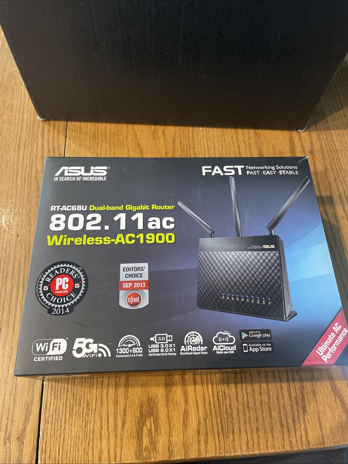Asus RT-AC68U Wi-Fi 5 IEEE 802.11ac Ethernet Wireless Router