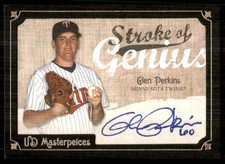 2007 Upper Deck Masterpieces Stroke of Genius Signatures Glen Perkins Auto