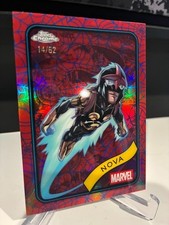 2025 Topps Chrome Marvel Nova 23 Blue & Red Spider-Web Refractor /62