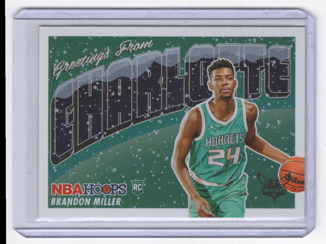2023-24 Hoops Rookie Greetings Brandon Miller Rookie Charlotte Hornets #18