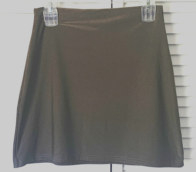 Lady's M Lt Brown A-Line Skirt by Hennes Collection 28'' Elastic Waist Above Knee