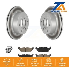 [Rear] Coated Disc Brake Rotors & Ceramic Pad Kit For 2022-2023 Ford Bronco 3.0L