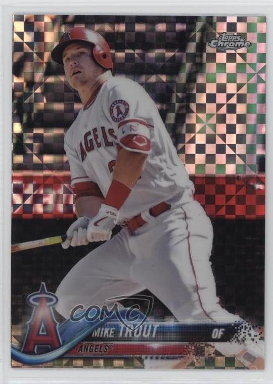 2018 Topps Chrome X-Fractor Mike Trout #100 15sd