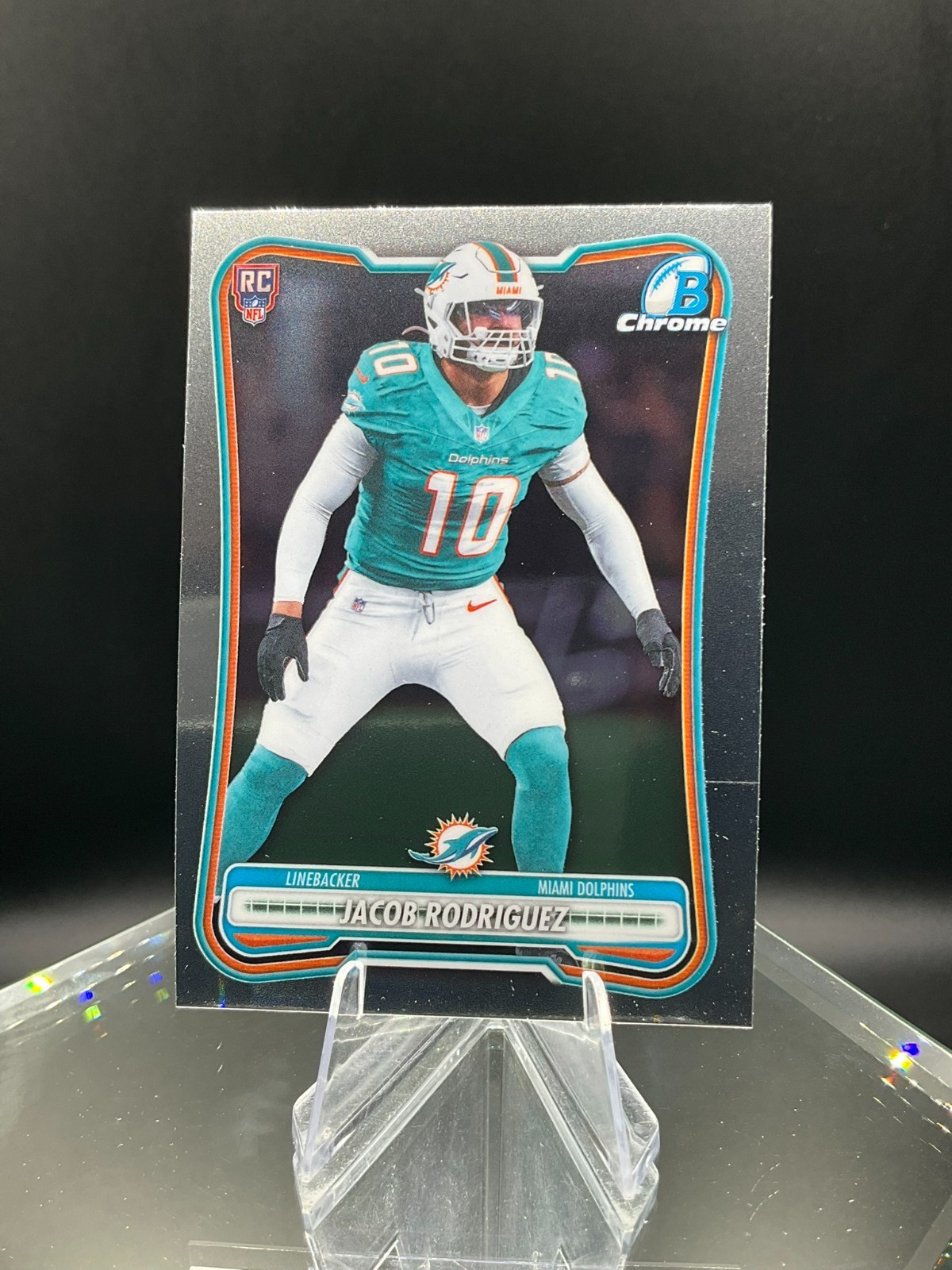 2026 Bowman Football CHROME BCV-186 Jacob Rodriguez - Miami Dolphins RC