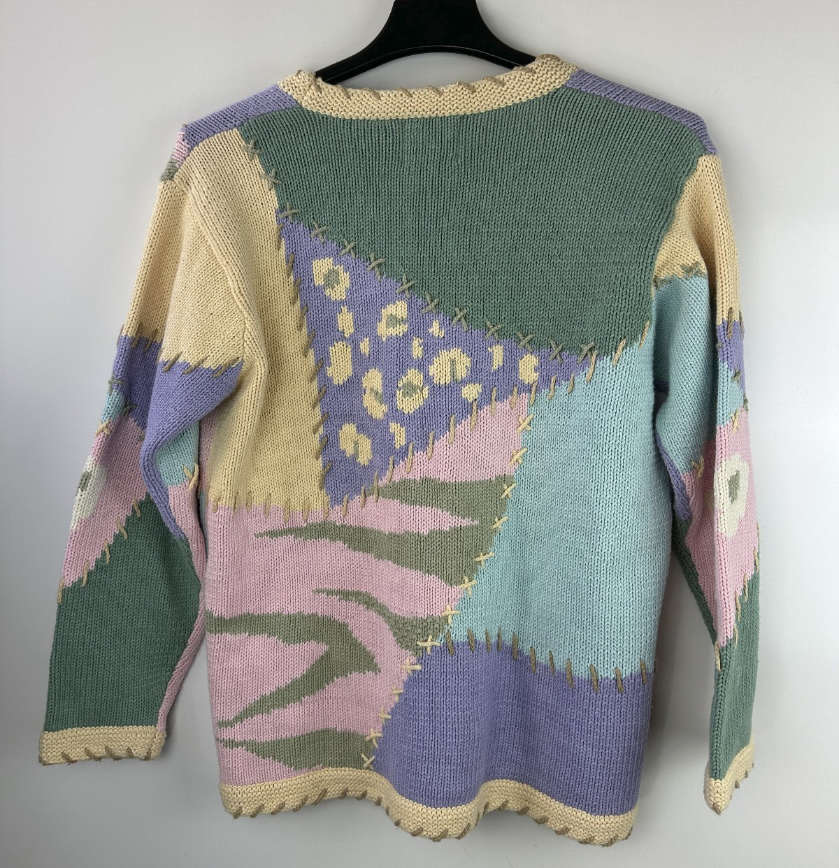 Storybook Knits Patchwork Spring Themed Cardigan … - image 6