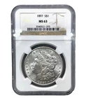 1897-P $1 Morgan Silver Dollar NGC MS63 F