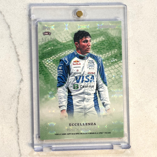 2025 Topps Eccellenza Formula 1 F1 Isack Hadjar Rookie Green Rc /75