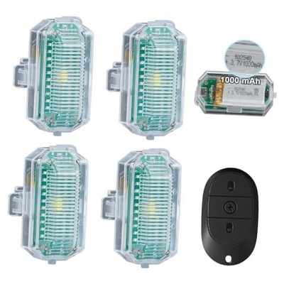  1000mAh Wireless Led Strobe Light with Remote Control Led Anti Collision 4PCS