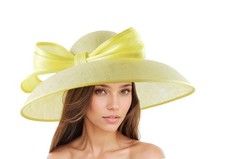 Lemon Yellow Kentucky Derby Hats Royal Ascot Church Ladies Race Day Wedding