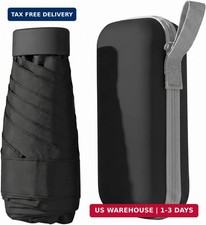 Mini Travel Umbrella, UPF 50+ UV Sun Protection | Compact 6-rib sun parasol for