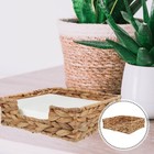 Rectangle Napkin Holder Hand Woven Basket Dining Table Tissue Rack