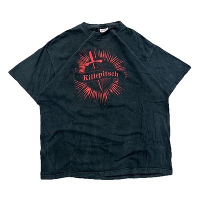 Vintage 90s Black Killepitsch German Liqueur T-Shirt Size XL Tee Grunge