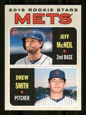 (Jeff McNeil / Drew Smith) 2019 Topps Heritage #348 RC New York Mets 77025