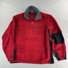 Chaqueta Pullover Vintage Patagonia Polar Para Hombre Pequeña Roja R2 Levitador Hecha en EE. UU.