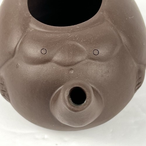 Vintage Yixing Ware Fat Man Clay Handcrafted Small Teapot - Picture 8 of 13