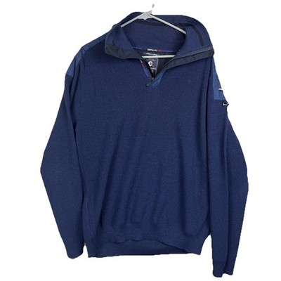 Impulso 1972 Yachting Club 1/4 Zip Sweater Sweatshirt Men s XL 52 Knit Wool Blue