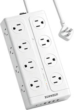 Surge Protector Power Strip 6Ft Extension Cord with 6 USB  16 Outlets
