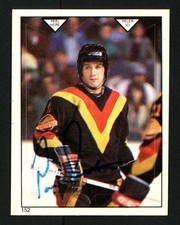 Patrik Sundstrom Signed 1983-84 O-Pee-Chee Sticker Card 152 Vancouver Canucks