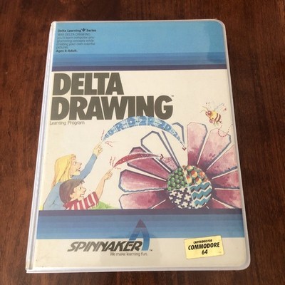 Delta Drawing Learning Program Commodore 64 1982 Cartridge Manual Complete CIB