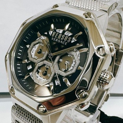 Versus Versace Silver Quartz Men's Watch New