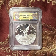 2021 Mo ICG PR70 DCAM PROOF Mexico 1 oz Silver 0.999 Libertad Onza Coin!