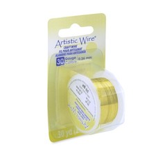 Artistic Wire, 30 Gauge Tarnish Resistant Brass Craft Wire, 30 yd