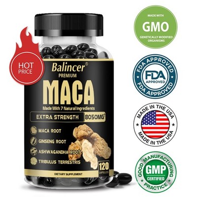 Bio-Maca-Wurzel, 120 Kapseln steigert Energie, Ausdauer und sportliche Leistung.