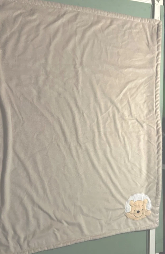 Одеяло детское Winnie the Pooh серое желтовато-коричневое круглое шерпа мягкое 30 дюймов x 40 - Изображение 4 из 4