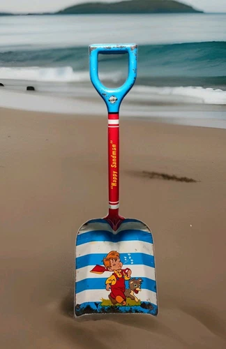 Vintage 1950s Ohio Art Co. “Happy Sandman” Metal Shovel Retro, Made In The USA